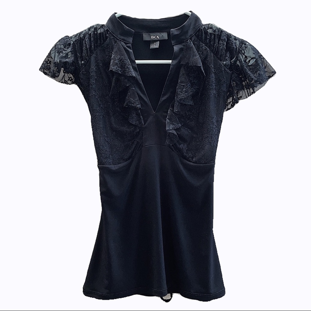Black CBX Blouse with lace